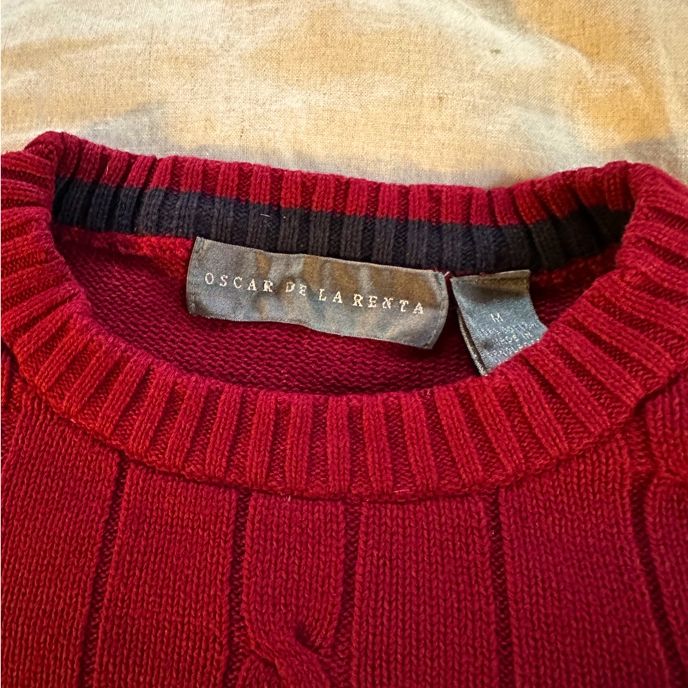 Oscar de la Renta vintage cable knit sweater